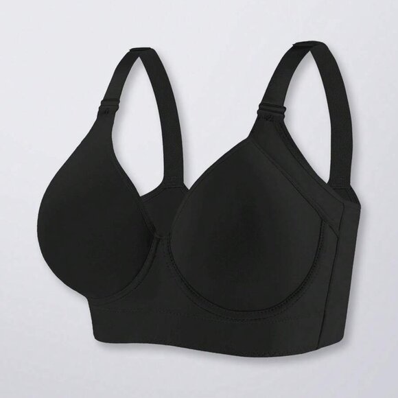 Other - Women's Black Comfort Seamless Deep V Push-Up Adjustable Bra Sports Beautify The